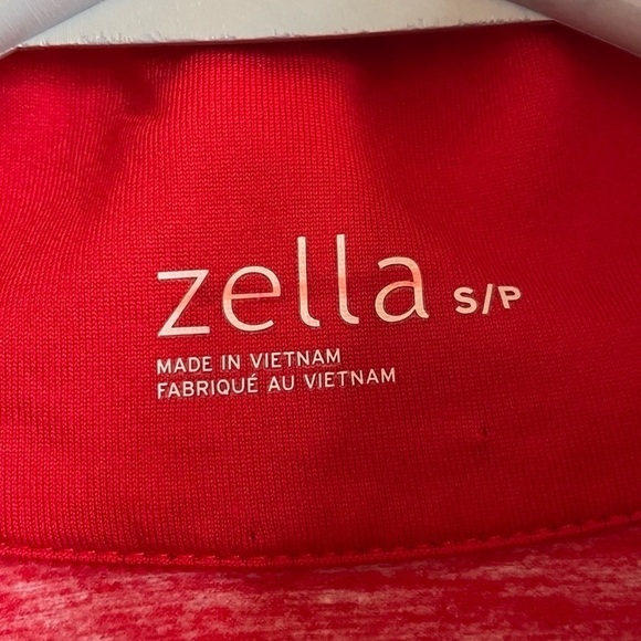 Zella Red Zeltek Slimfit Performer Quarter Zip Pullover, Size S - Picture 7 of 8